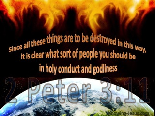 2 Peter 3:11 Live In Holy Conduct And Godliness (brown)